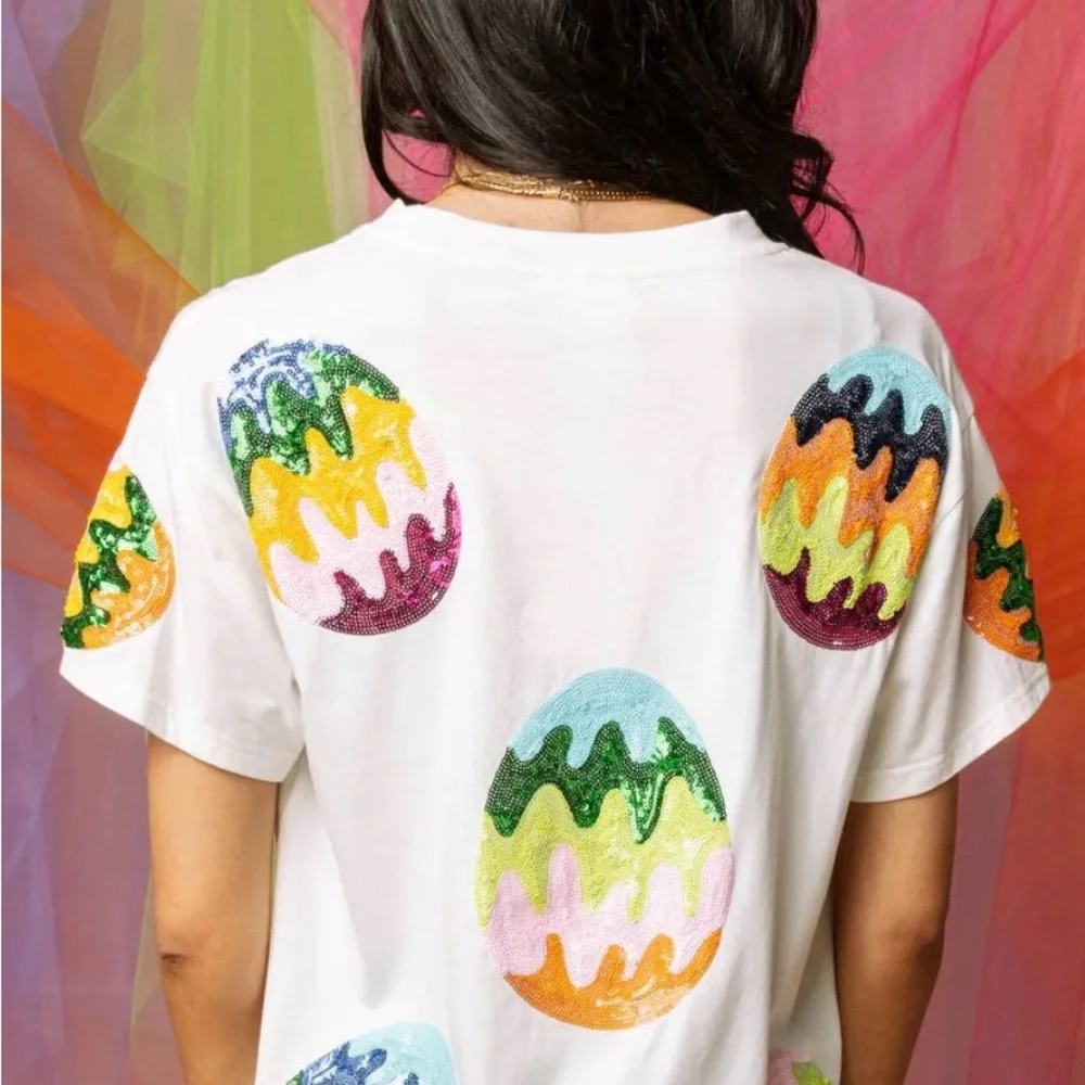 Queen of Sparkles Easter Egg Top - Picture 3 of 3